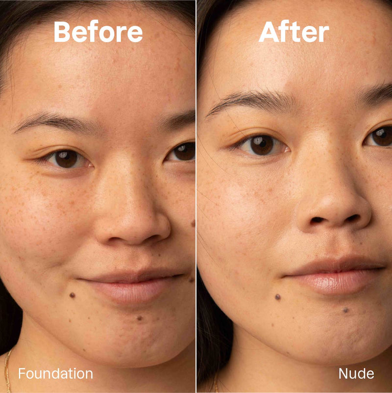 ATTITUDE Oceanly Light Coverage Foundation Stick before after Nude 0.42 OZ Unscented 16141_en?