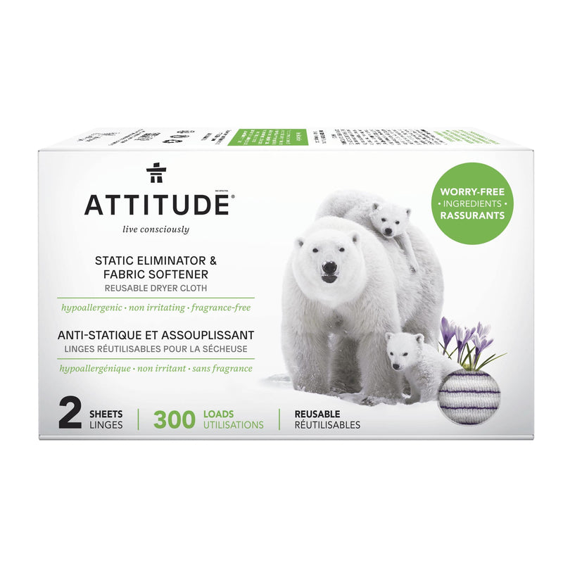 ATTITUDE Nature+ Static Eliminator & Softener Reusable Dryer Cloth 12400_en?_main?