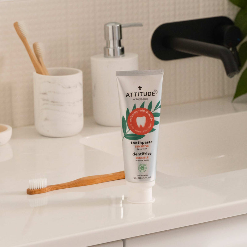 ATTITUDE Adult Toothpaste with Fluoride Sensitive Spearmint_en?