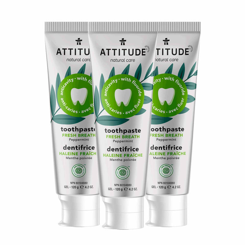 Adult Toothpaste with fluoride trio : Fresh breath