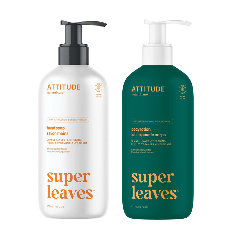 Hand soap + body lotion duo : Orange leaves