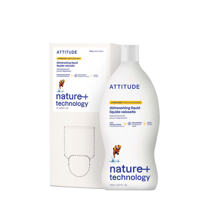 Duo Dishwashing Liquid - Bottle + Refill : Nature+