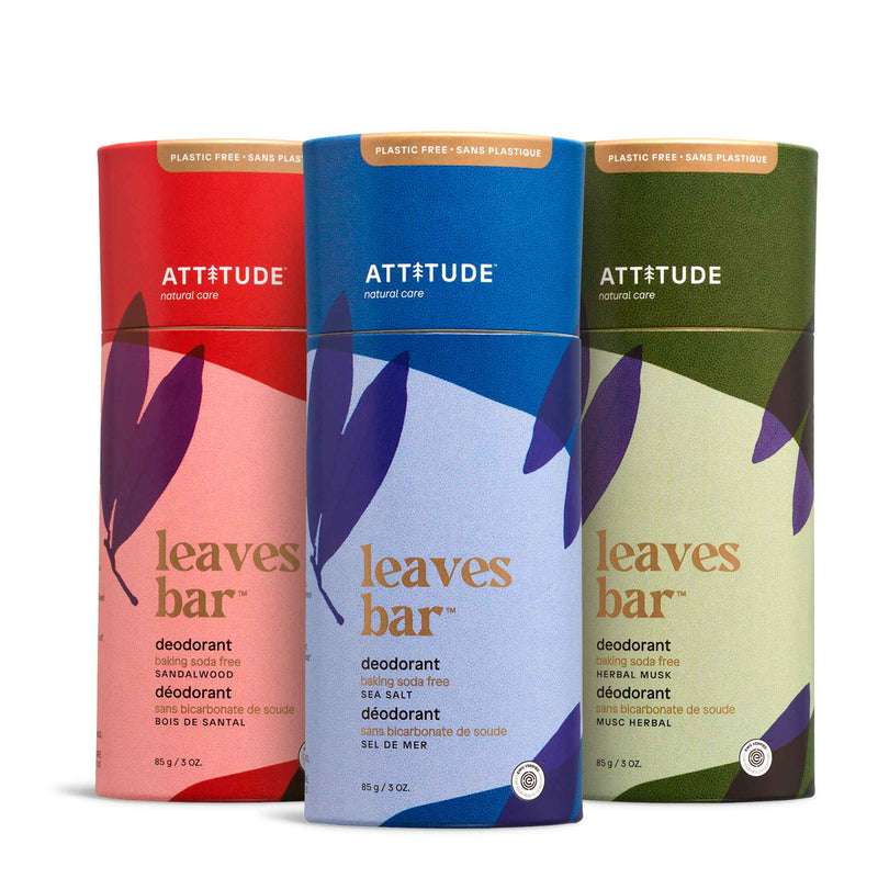 Set of 3 Aluminum Free Deodorants : LEAVES BAR™